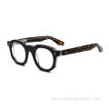 Boa redonda de acetato grosso de moda nova e óculos ópticos de visão